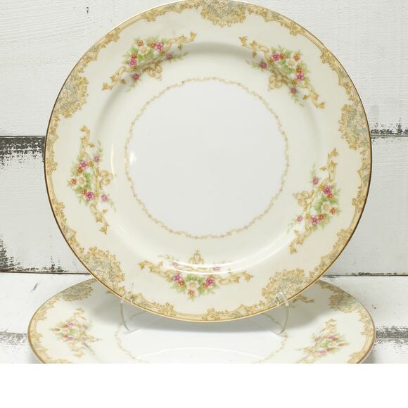 Noritake Nanarose 682 Dinner Plates Set of 2 Discontinued - Picture 1 of 4